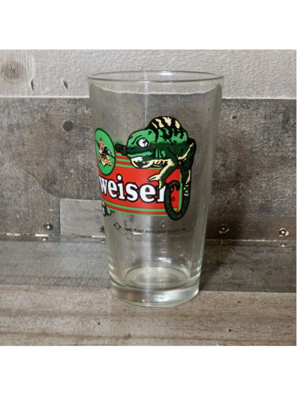 1997 Budweiser Louie The Lizard Glass Pint Vintage Beer Anheuser Busch 5.75” - Picture 2 of 6